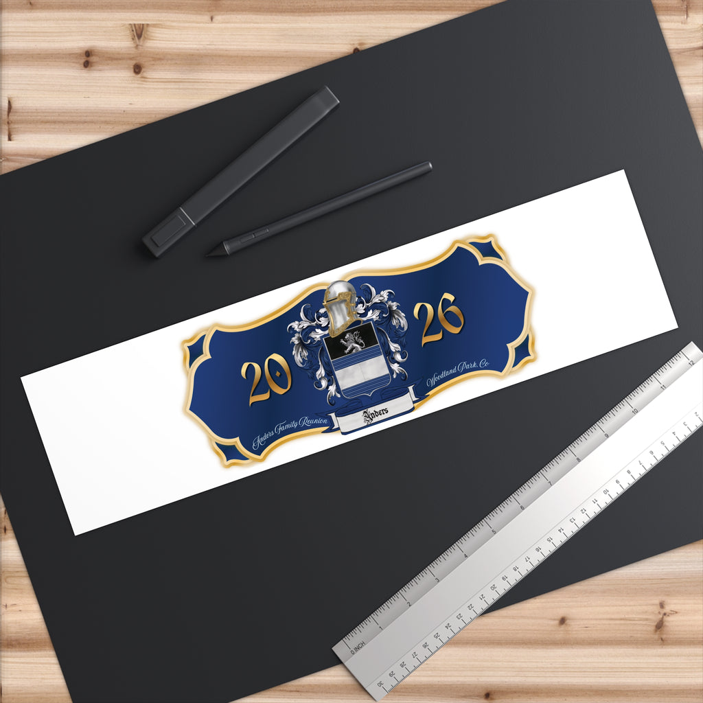 Anders Family Reunion Bumper Sticker — Custom Crest, Year & Location
