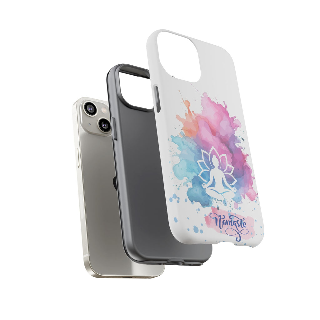 Yoga Namaste Phone Case - Watercolor Lotus Tough Case