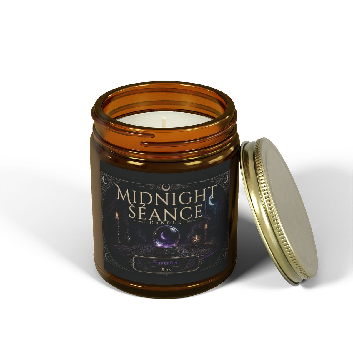 Midnight Séance Lavender Candle — Made with Coconut Apricot Wax (4oz & 9oz)