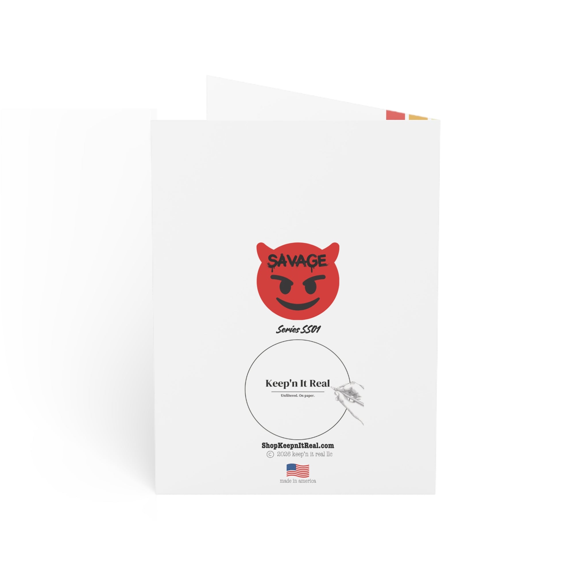 Greeting Card — "Happy Birthday!" ovable AssholeBold Script Single or Bulk PackL (1/10/30/50)
