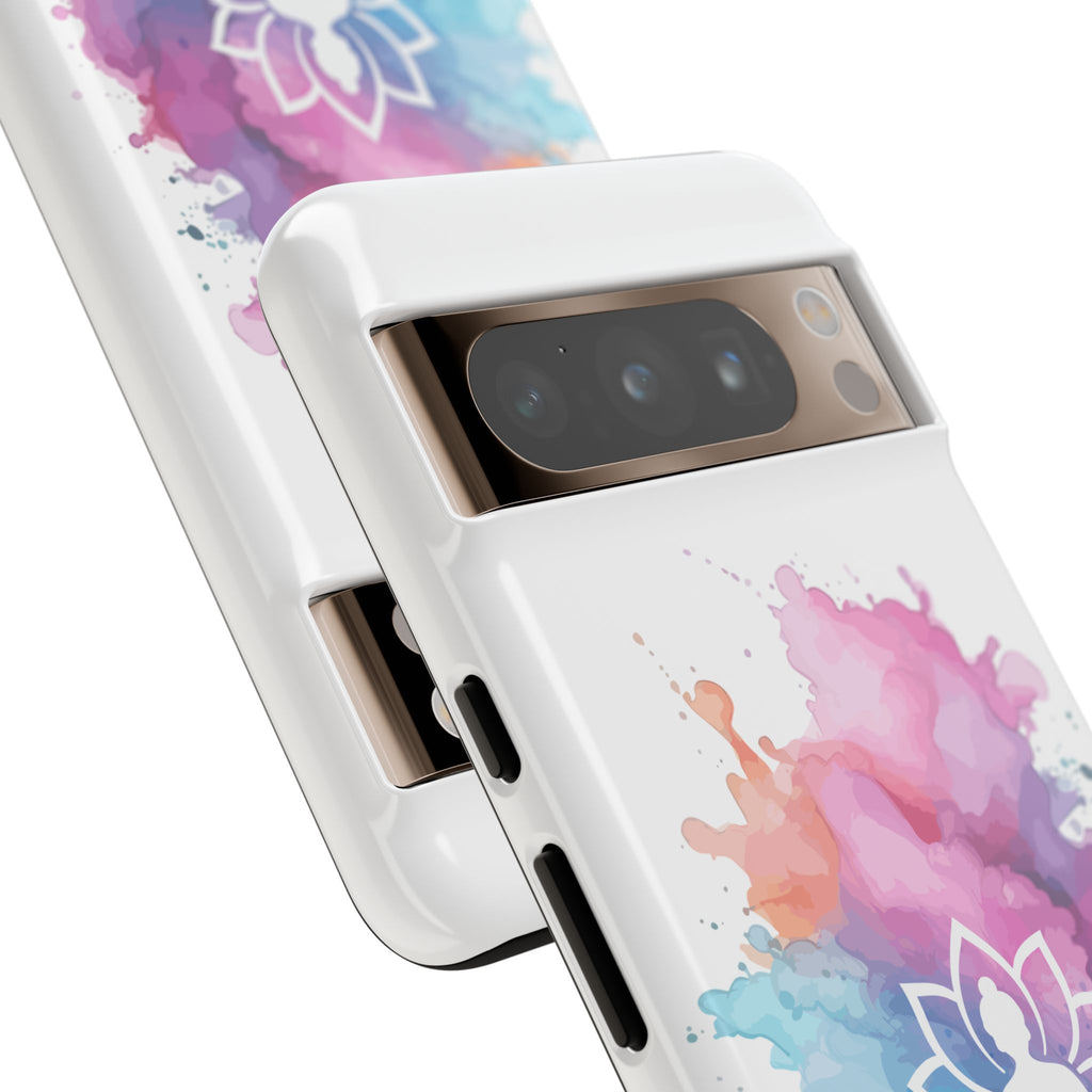Yoga Namaste Phone Case - Watercolor Lotus Tough Case
