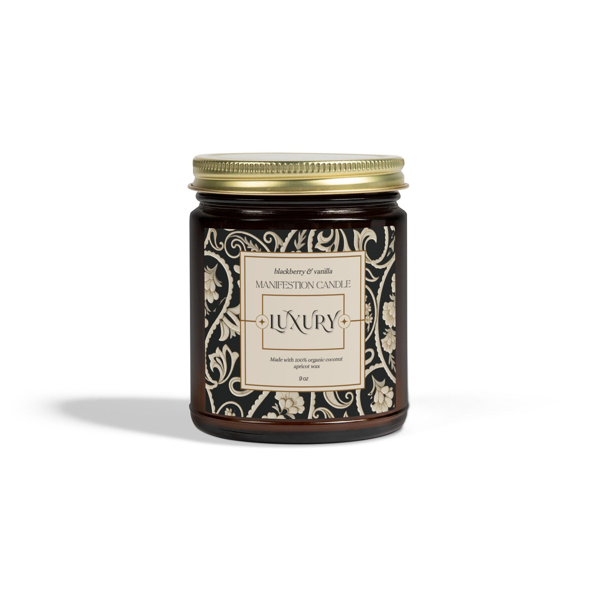 Luxury Manifestation Candle, Blackberry & Vanilla Scented Candles, Coconut Apricot Wax (4oz, 9oz)