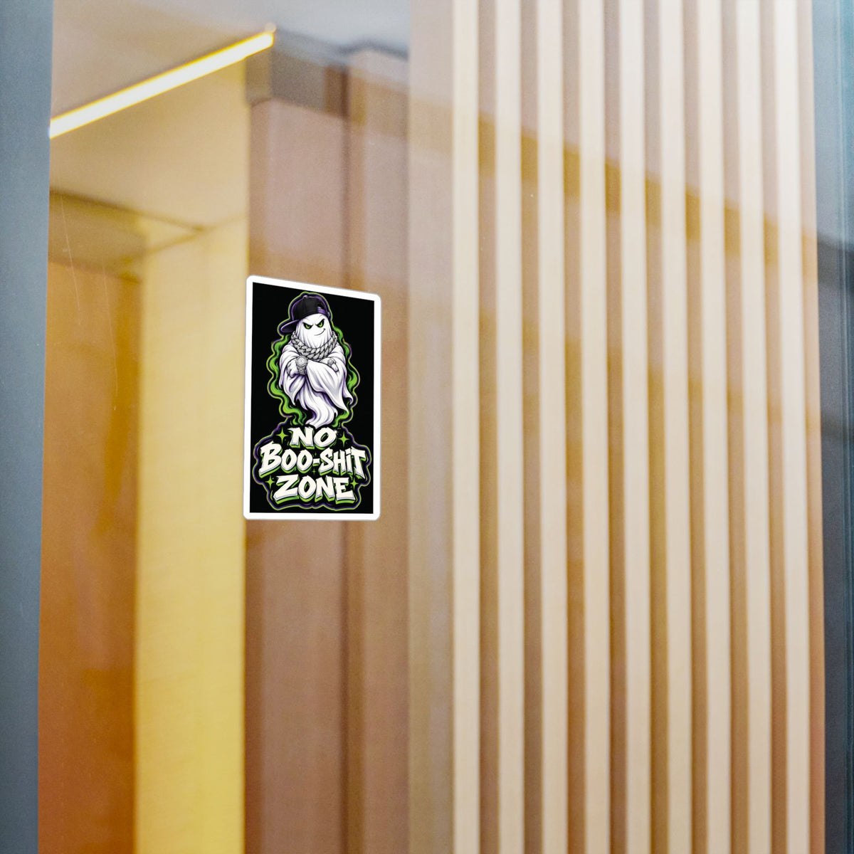 No Boo-Shit Zone Ghost 2 Halloween Decal Sticker- Keep'n It Real