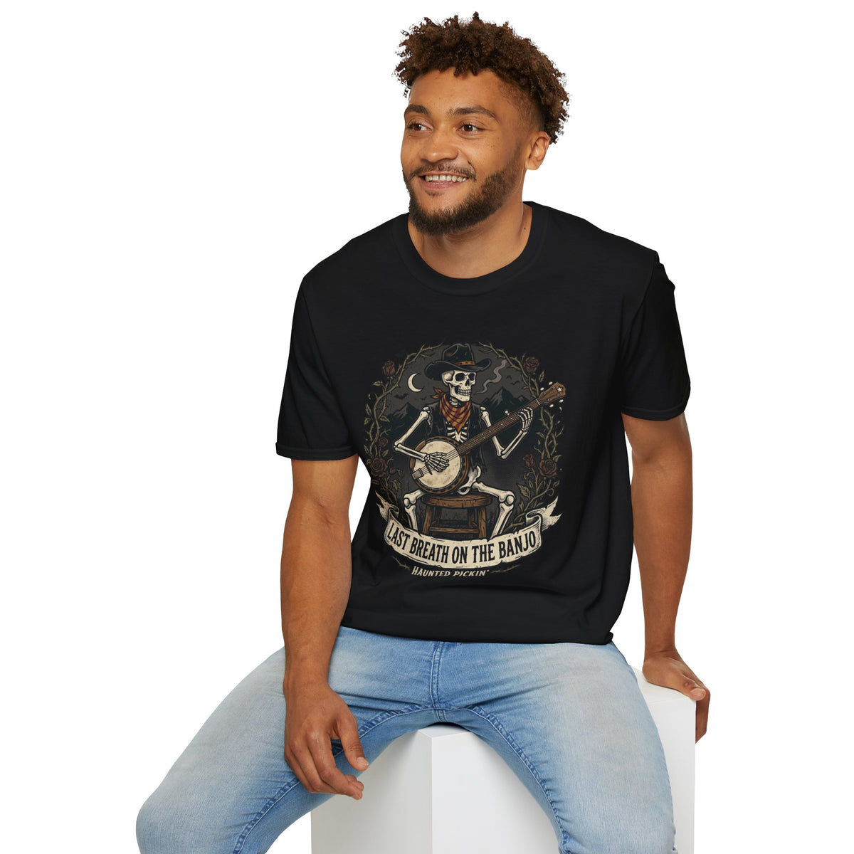 Last Breath on the Banjo Skeleton Halloween Tee | Keep’n It Real