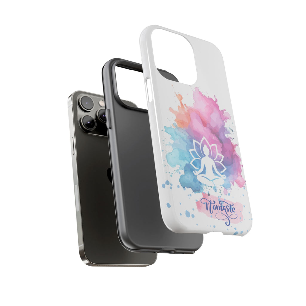 Yoga Namaste Phone Case - Watercolor Lotus Tough Case