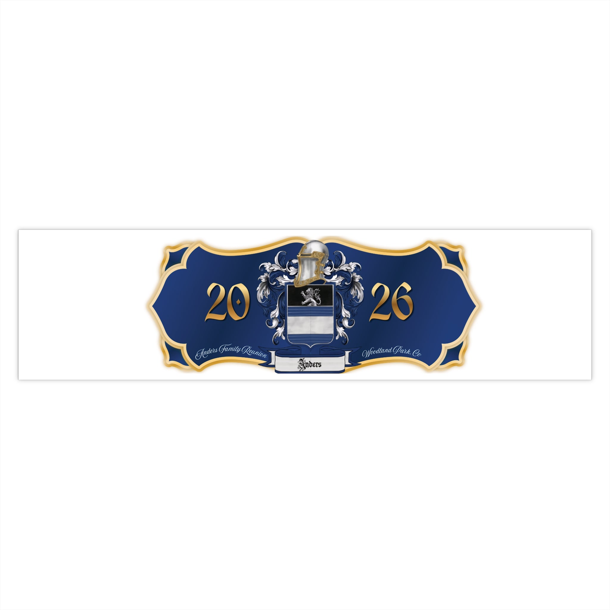 Anders Family Reunion Bumper Sticker — Custom Crest, Year & Location